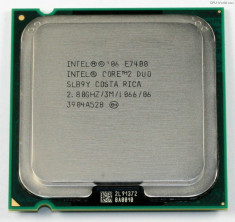 Procesor socket 775 Inte Core 2 Duo e7400 2.8ghz fsb 1066mhz 3mb cache foto