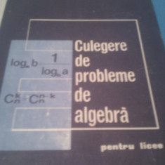 CULEGERE DE PROBLEME DE ALGEBRA PENTRU LICEE DE I.STAMATE SI I.STOIAN,EDITURA DIDACTICA 1971,302 PAGINI CARTONATA