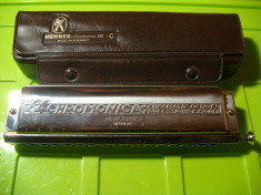 MUZICUTA HOHNER CROMONICA 64 DIMENSIUNI 18Cm / MUZICUTA HOHNER CHROMONICA CU SCHIMBATOR foto