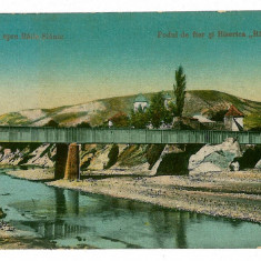 1055 - SLANIC MOLDOVA, Bacau, bridge from Monastery Raducanu - old PC used 1924