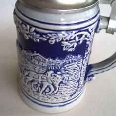 HALBA de 0,5 litri din ceramica decorata manual (GERMANIA)