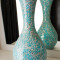 Vaza decorativa sticla pisata decoratiune lux glastra flori obiect casa = LIVRARE GRATUITA