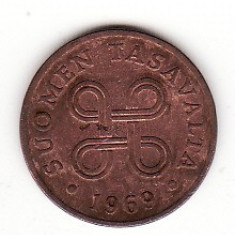 Finlanda 1 penni 1969 - "Hanun Vaakuna"