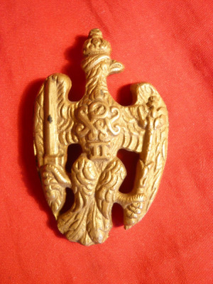 Ornament vechi de Sabie- Posibil Serbia ,bronz aurit . h= 5,7 cm foto