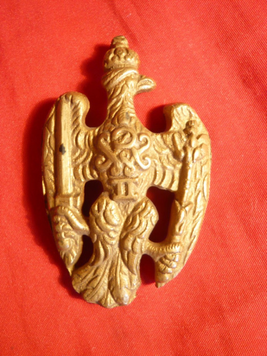 Ornament vechi de Sabie- Posibil Serbia ,bronz aurit . h= 5,7 cm