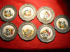 Set 7 Farfurioare ornamentale ,de perete ,D= 10 cm ,D.majolica = 6,8 cm