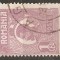 TIMBRE 104a, ROMANIA, 1920, FERDINAND BUST MIC, 1 LEU, EROARE, CADRU INTRERUPT PE LATURA DE SUS, EROARE SPECTACULOASA, ERORI, ATIPIC, ATIPICE, ECV.