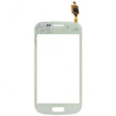 Digitizer geam Touch screen Touchscreen Samsung S7560 Galaxy Trend, S7562 Galaxy S Duos alb La Fleur edition Tip I Original Nou foto