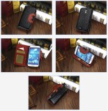 Husa Samsung Galaxy S4 I9500 i9501 I9505 I9508 + folie + stylus, Negru, Alt material