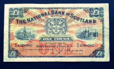 Scotia 1 Pound NATIONAL BANK 1953 P#258 foto