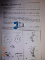 Picior de cusut nasturi pentru masina de cusut foto