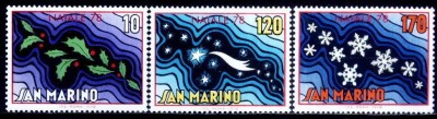 C2105 - San Marino 1978 - Craciun cat.nr.968-70 neuzat,perfecta stare foto