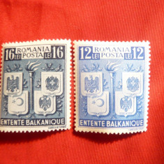 Serie Antanta Balcanica 1939 Romania , 2 val.