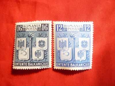 Serie Antanta Balcanica 1939 Romania , 2 val. foto