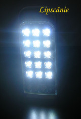 Lanterna (felinar) cu 18 leduri SMD, reincarcabila la priza 230V + CADOU foto