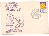 % plic-(omagial)--Expozitia de filatelie tematica TOMIS - Constanta 1978