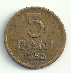 ROMANIA R.S.R. 5 BANI 1953 [2] Livrare in cartonas! foto