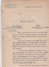 SCRISOARE, MEMORIU CARNION FIUL, 1938, 8 FILE foto