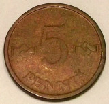 G7. FINLANDA 5 PENNIA 1971, 2.60 g., Copper, 18.5 mm **