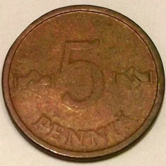 G7. FINLANDA 5 PENNIA 1971, 2.60 g., Copper, 18.5 mm **