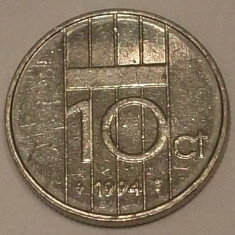 G7. OLANDA 10 CENTS CENTI 1994, 1.5 g., Nickel, 15 mm, Beatrix **