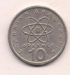 No(3) moneda-GRECIA-10 DRAHME 1980 foto