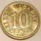 G7. ESTONIA 10 SENTI 1998, 1.85 g., Aluminum-Bronze, 17.1 mm XF / AUNC **