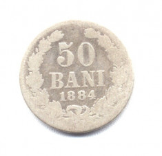 50 BANI 1884 ARGINT STARE BUNA foto