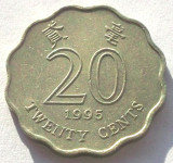 G7. HONG KONG 20 CENTS CENTI 1995, 2.60 g., Nickel-Brass, 19 mm, Elizabeth II **, Asia