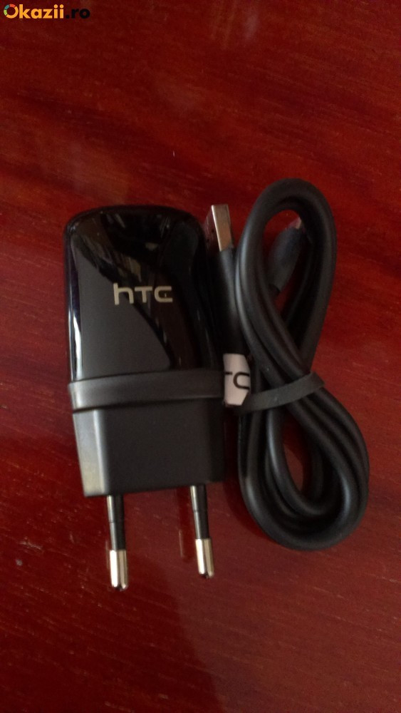 INCARCATOR HTC Desire 500 NOU adaptor priza + cablu de date ORIGINAL |  arhiva Okazii.ro