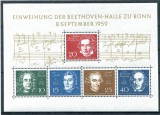 GERMANIA 1959 PERSONALIATATI, COMPOZITORI , BEETHOVEN COLITA NESTAMPILATA, Nestampilat