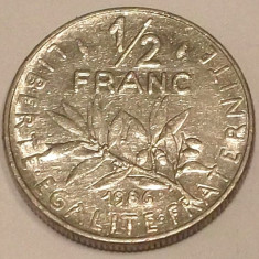 G7. FRANTA 1/2 FRANC 1986, 4.50 g., Nickel, 19.5 mm **