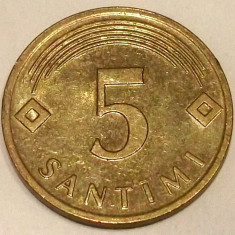 G7. LETONIA 5 SANTIMI 2006, 2.50 g., Nickel-Brass, 18.5 mm, XF **