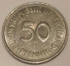 G7. GERMANIA RFG 50 PFENNIG 1990 F, 3.50 g., Copper-Nickel, 20 mm **, Europa
