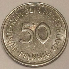 G7. GERMANIA RFG 50 PFENNIG 1990 F, 3.50 g., Copper-Nickel, 20 mm **