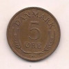 No(3) moneda-DANEMARCA - 5 Ore 1969, Europa