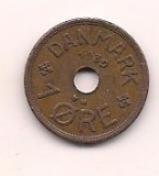 No(3) moneda-DANEMARCA -1 Ore 1939