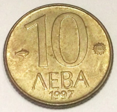 G7. BULGARIA 10 LEVA 1997, 1.50 g., Brass, 15.5 mm XF ** foto