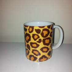 Cana alba personalizata "animal print"