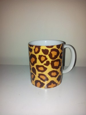 Cana alba personalizata &amp;quot;animal print&amp;quot; foto