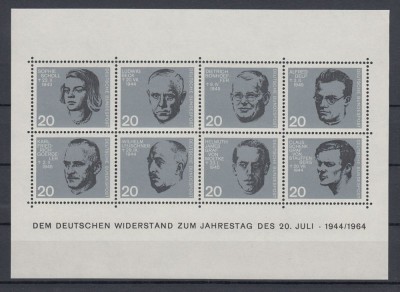 GERMANIA 1964 GERMANI DIN REZISTENTA COLITA NESTAMPILATA foto