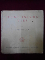 Ion Pillat - Poeme intr&amp;#039;un vers - 147352 foto