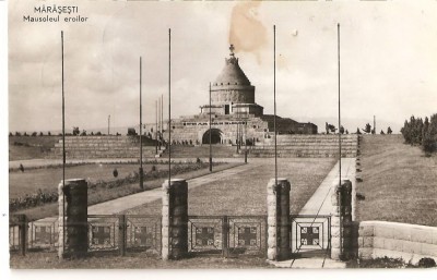 CPI (B4570) MARASESTI. MAUSOLEUL EROILOR, EDITURA MERIDIANE, CIRCULATA, 26.5.1961, STAMPILE, TIMBRU, RPR foto