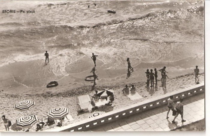 CPI (B4588) EFORIE. PE PLAJA, EDITURA MERIDIANE, CIRCULATA, 3.8.1962, STAMPILA, TIMBRU, RPR