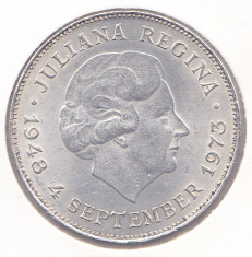 Moneda Olanda 10 Gulden 1973 - KM#196 aUNC (comemorativa - argint 0,720 - 25 grame) foto