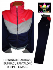 TRENINGURI ADIDAS BUMBAC ,MODEL -2015 ,2 CULORI DISPONIBILE ,PANTALONI DREPTI ,LIVRARE GRATUITA foto