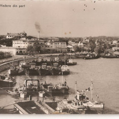 CPI (B4582) TULCEA. VEDERE DIN PORT, EDITURA MERIDIANE, CIRCULATA, 18.7.1964, STAMPILA, BARCA, BARCI, AMBARCATIUNI, RPR