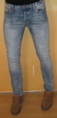 Blugi Conici H&amp;amp;amp;m Slim W 31 L 32 Skinny / Slim fit / Eleganti ( Talie 82 / Lungime crac 79 / Lungime totala 101 ) foto