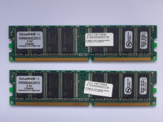 Memorie Ram 1 Gb (2x512) DDR1 PC3200 (400 Mhz) Kingston foto