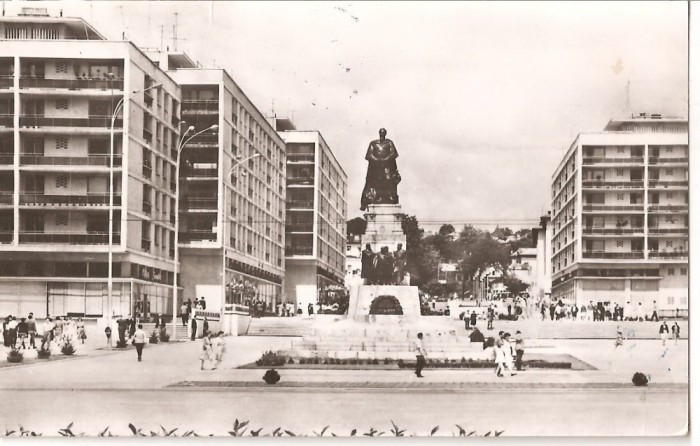 CPI (B4577) IASI. VEDERE DIN PIATA UNIRII, EDITURA MERIDIANE, CIRCULATA, 6.7.1965, STAMPILA, RPR